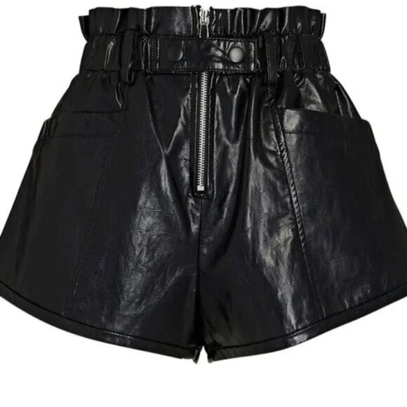 Sea Women’s Laurence Vegan Leather Shorts - Size 14